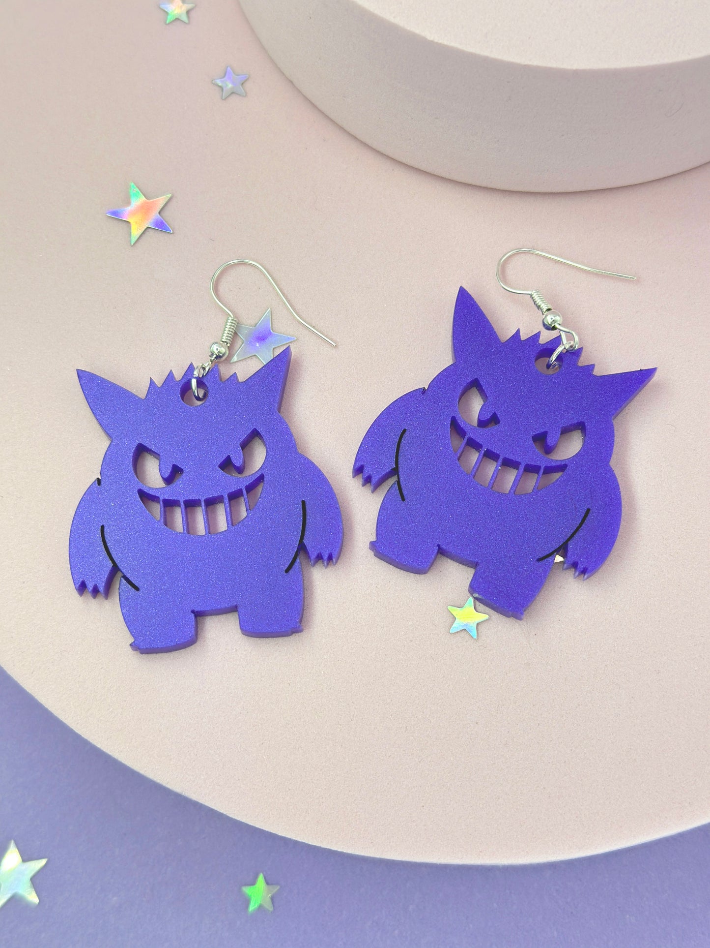 Ghost Shimmer Acrylic Earrings