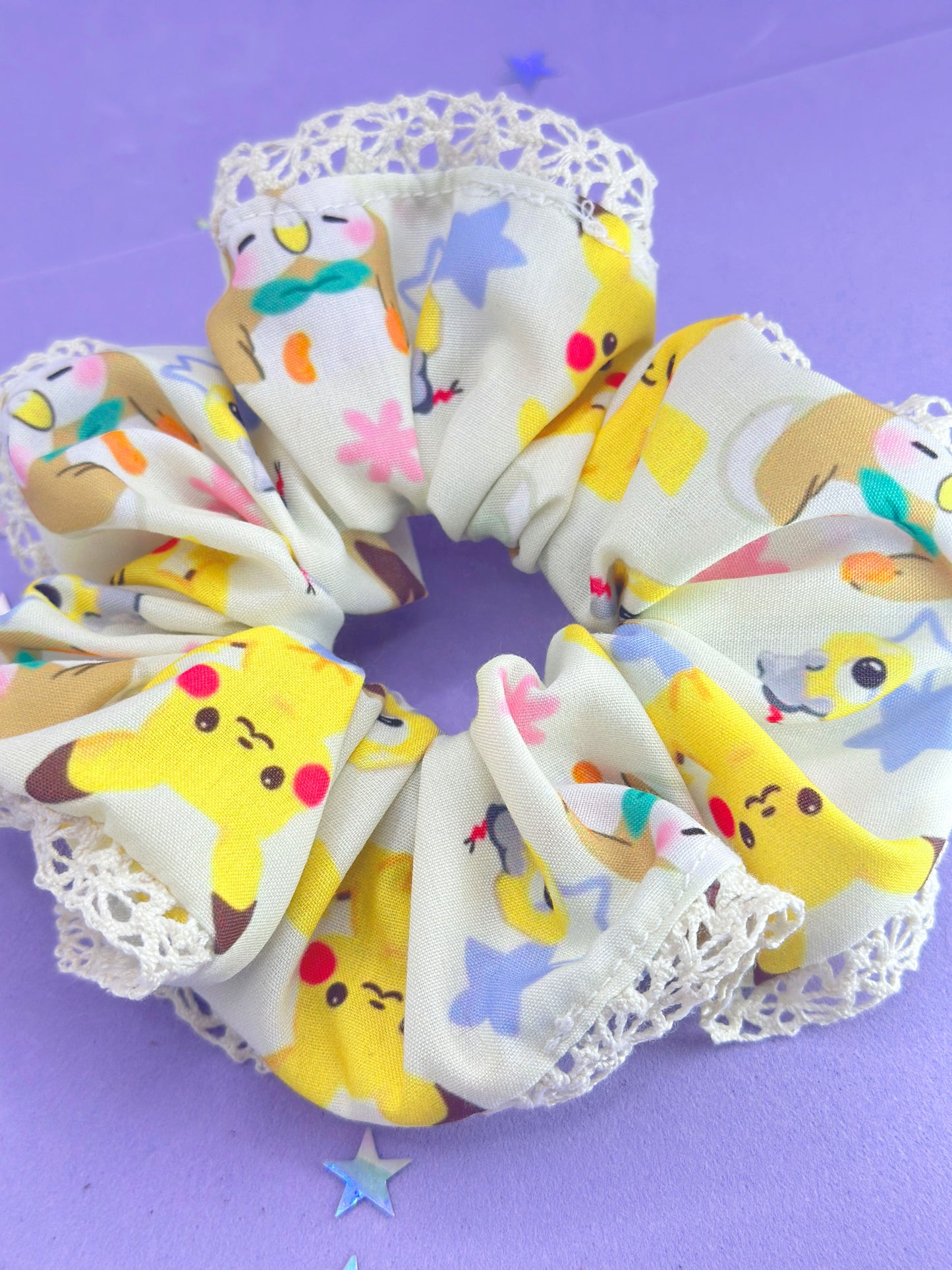 Pastel Cuties Lace Scrunchie