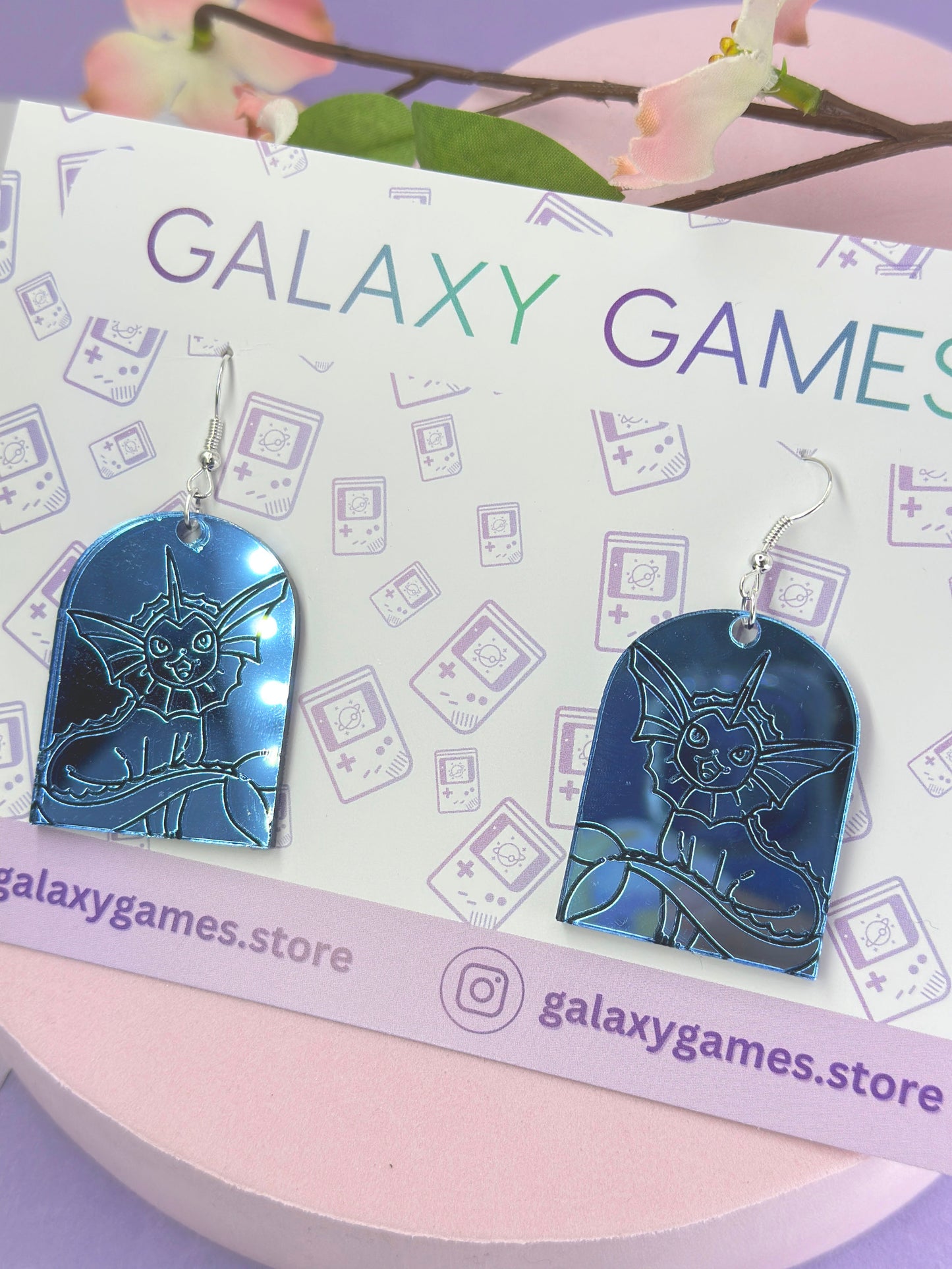 Water Evolution Mirrored Acrylic Earrings