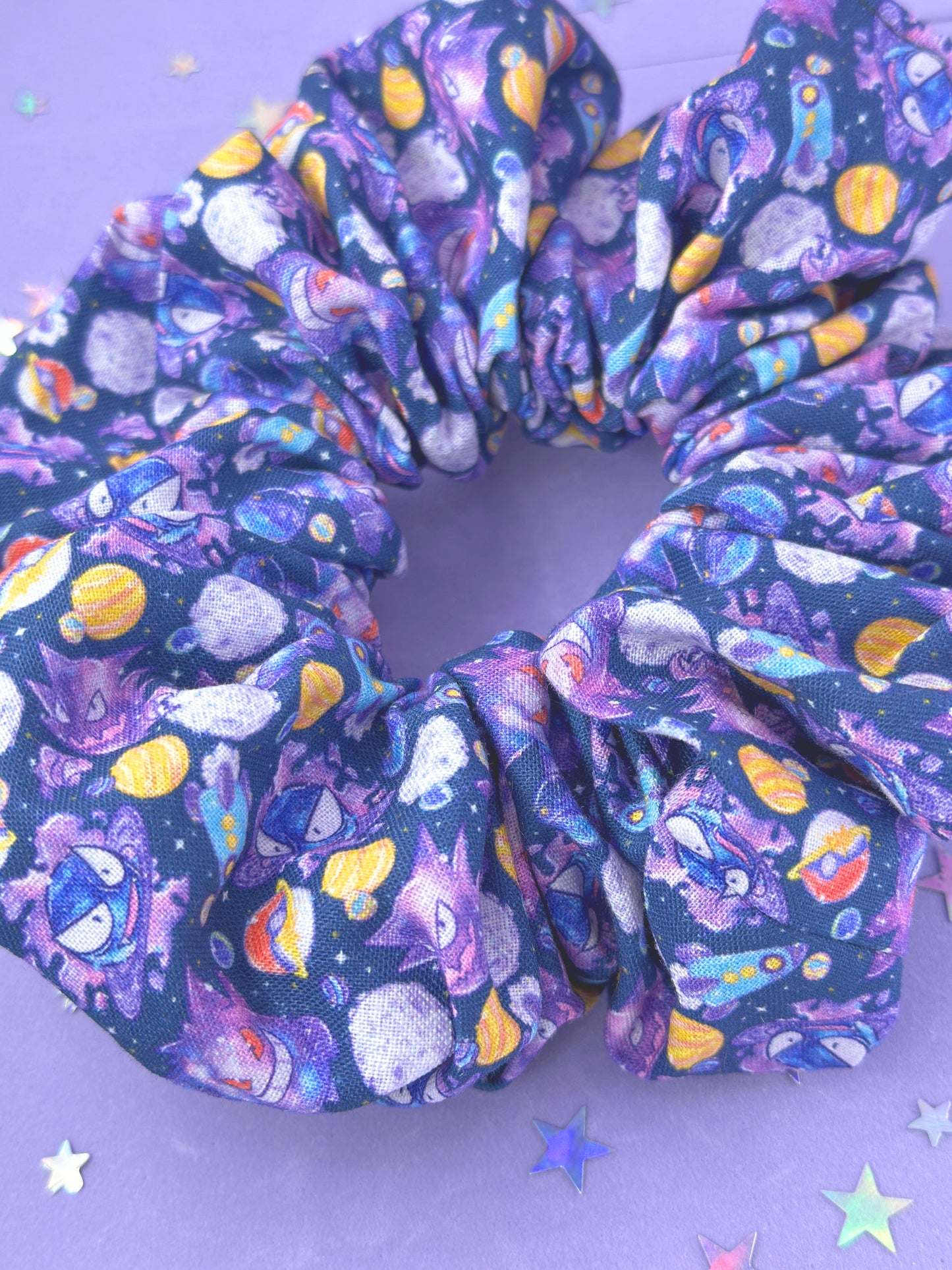 Ghost Evolution Space Premium Cotton Print Scrunchie