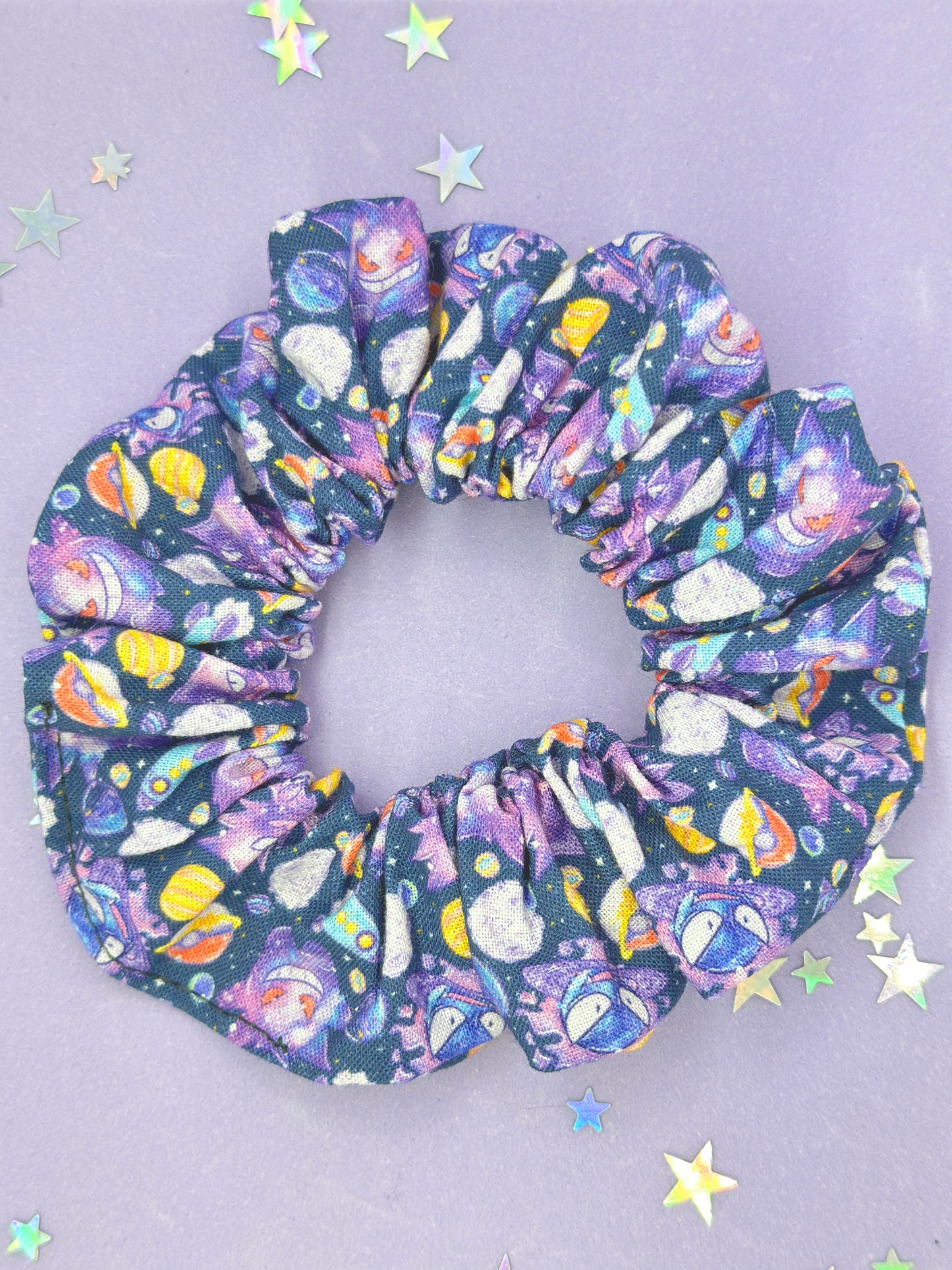 Ghost Evolution Space Premium Cotton Print Scrunchie