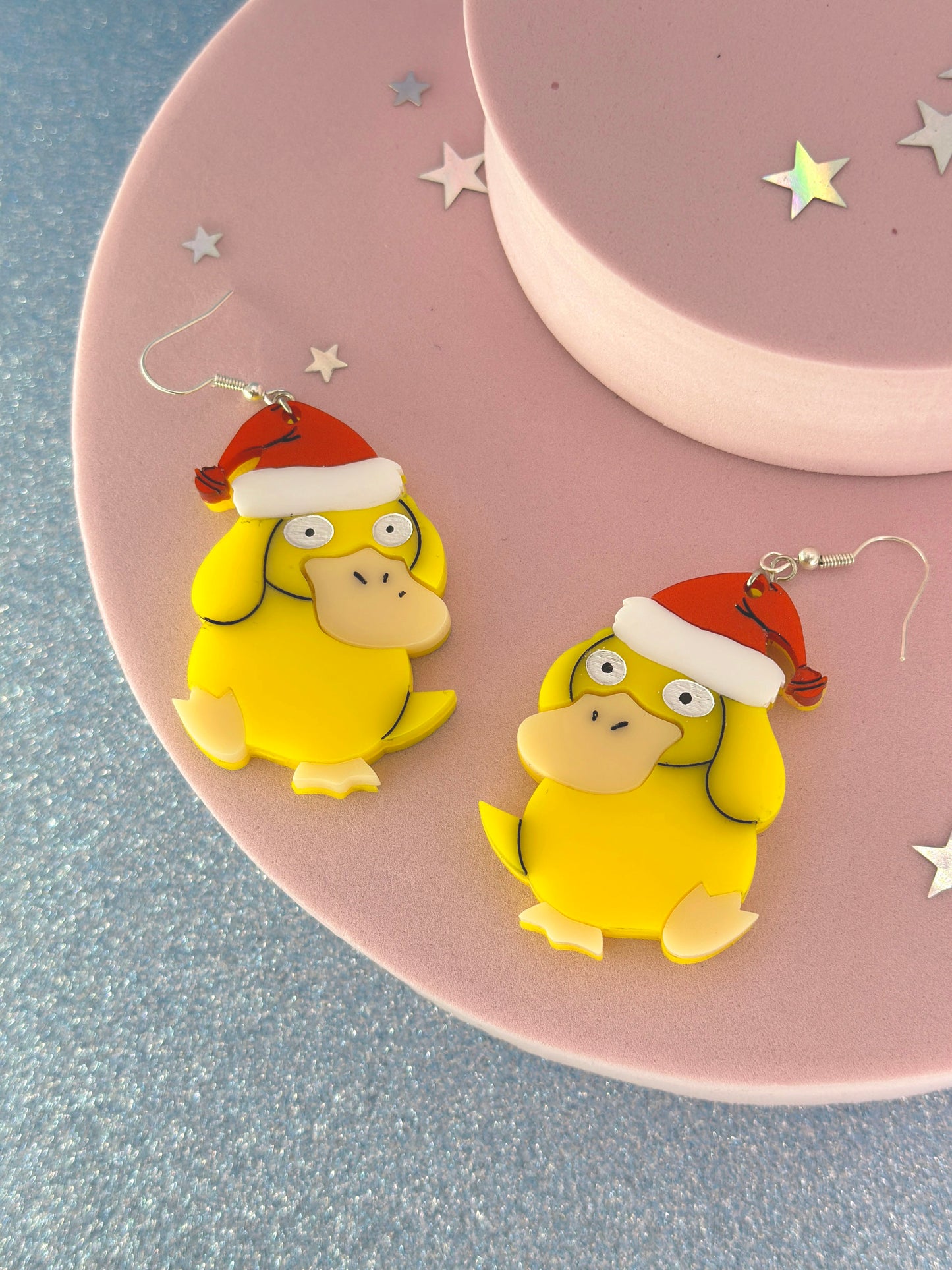 Christmas Duck Acrylic Earrings