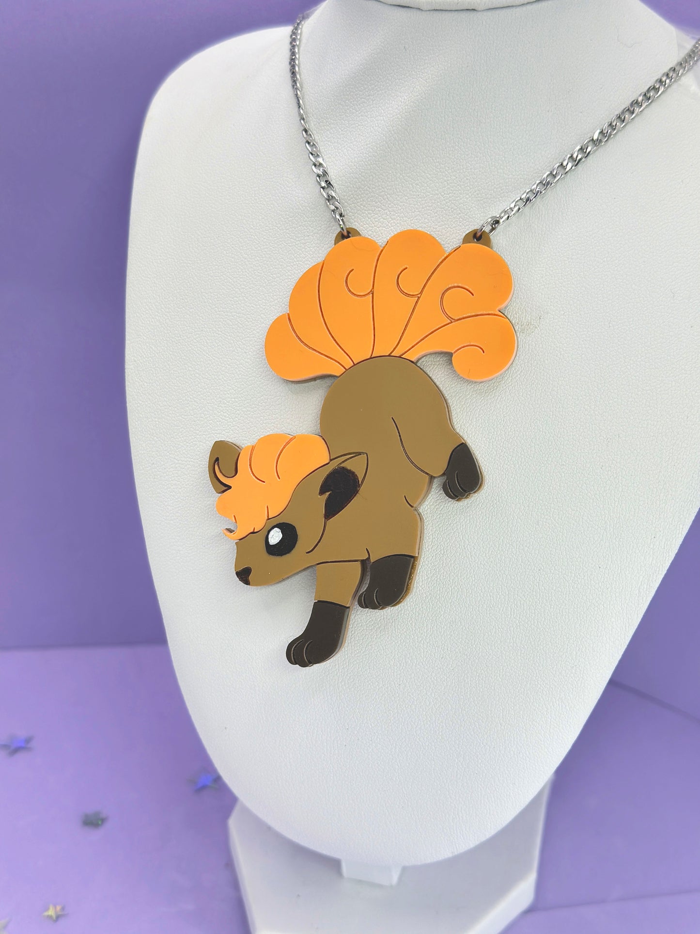 Fox Acrylic Statement Necklace