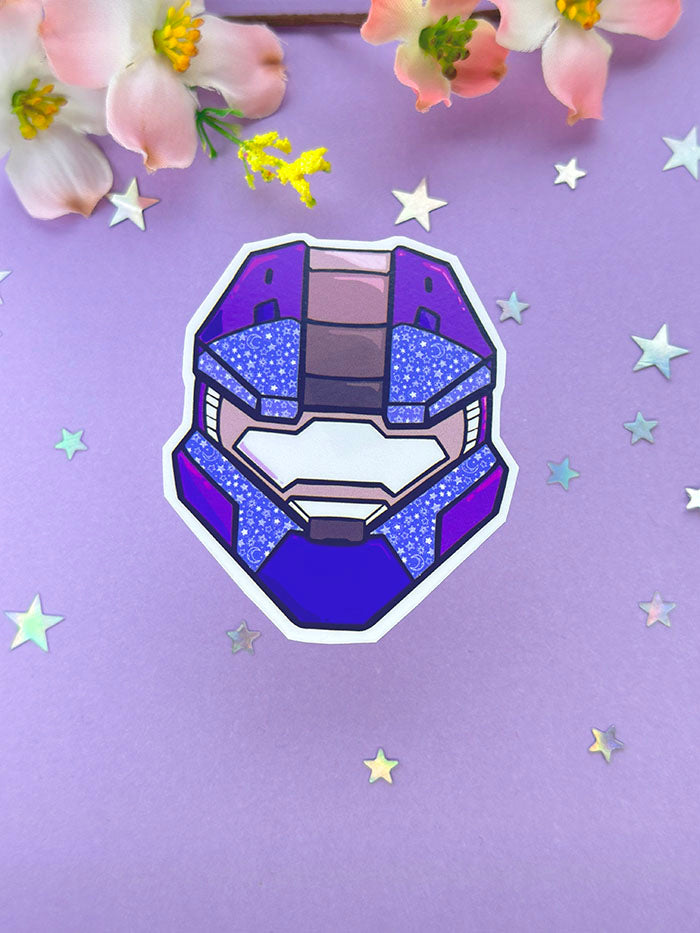 Purple Chief Helmet Sticker