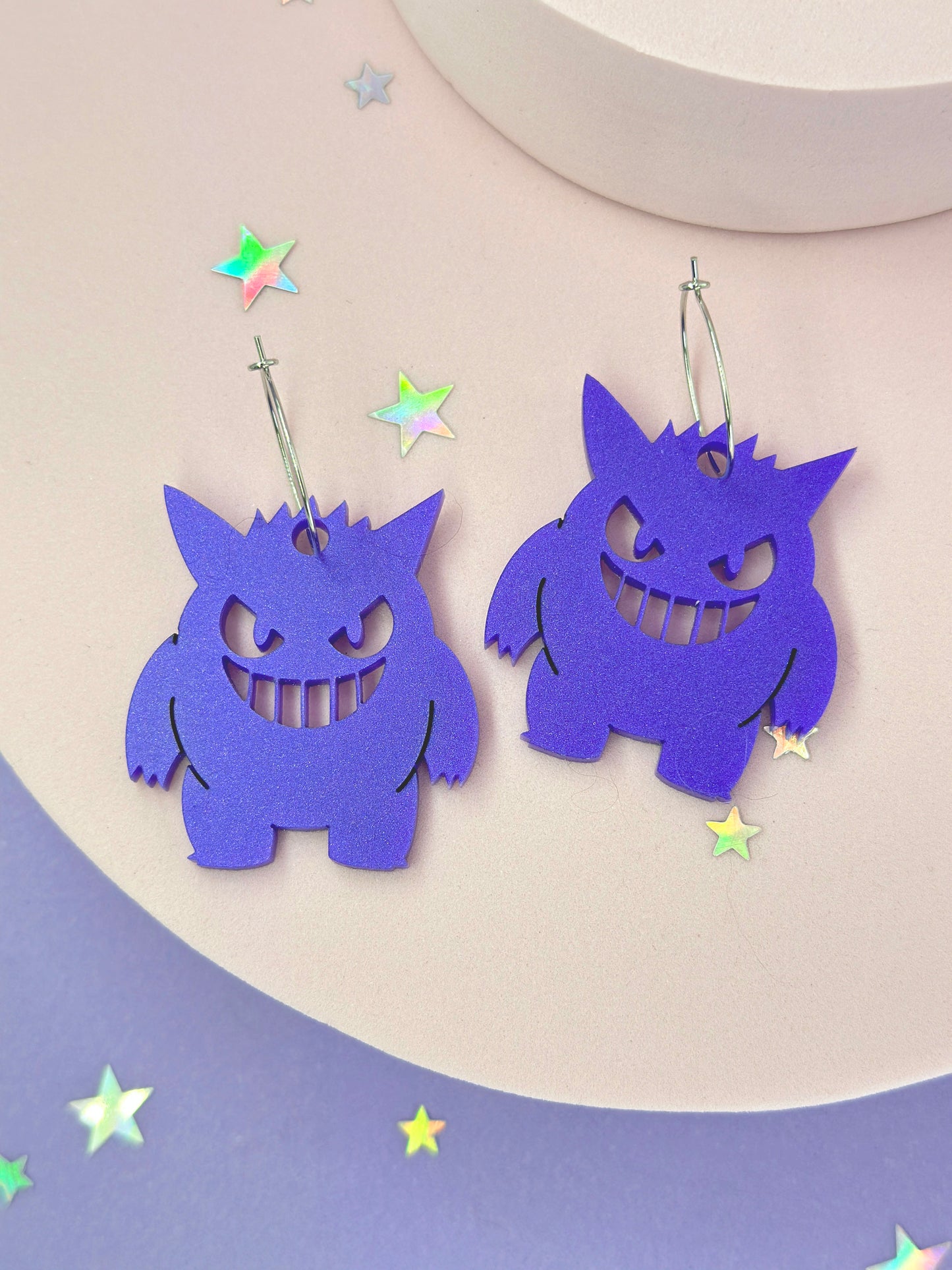 Ghost Shimmer Acrylic Earrings