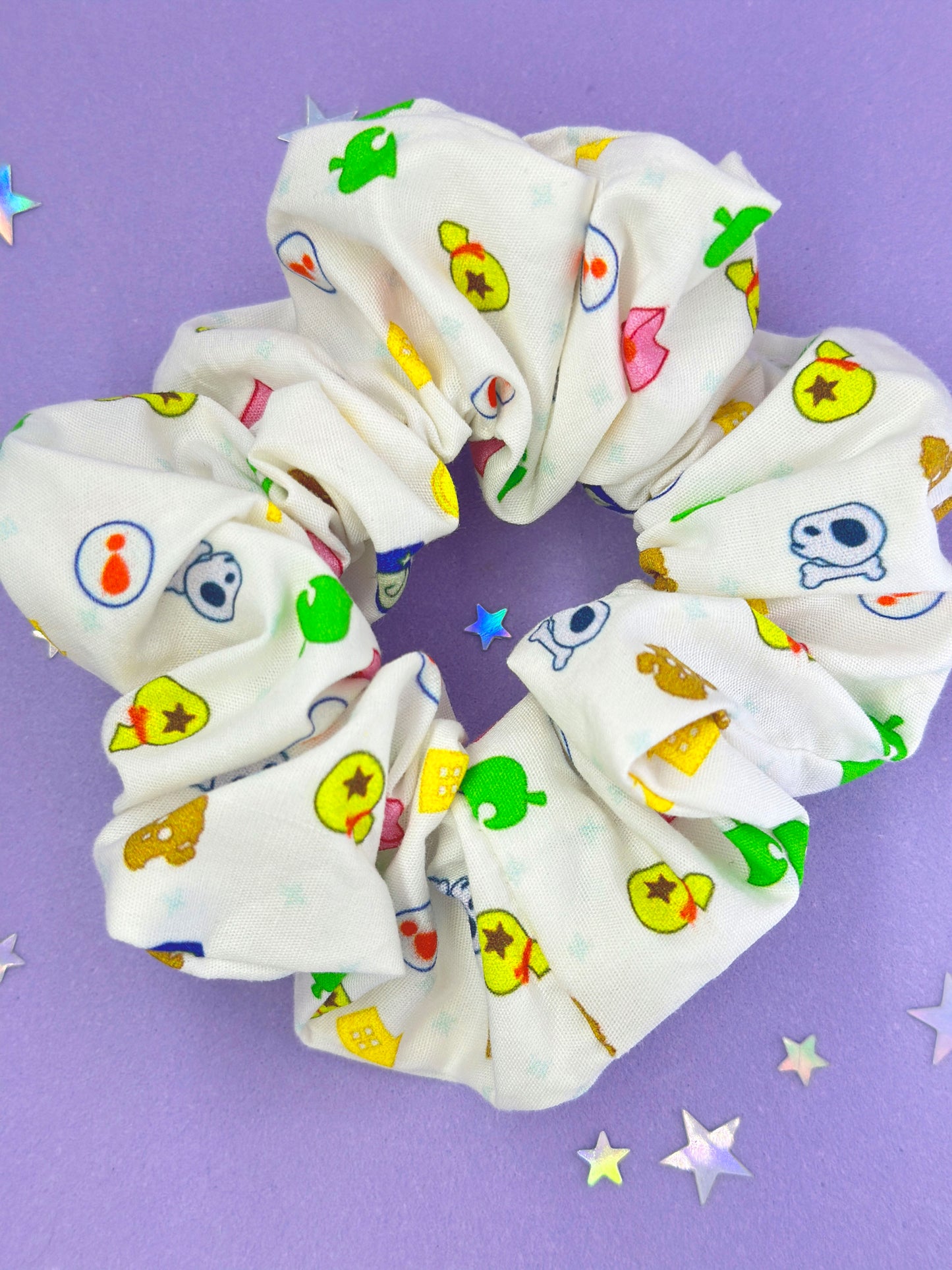 AC White Icons Scrunchie