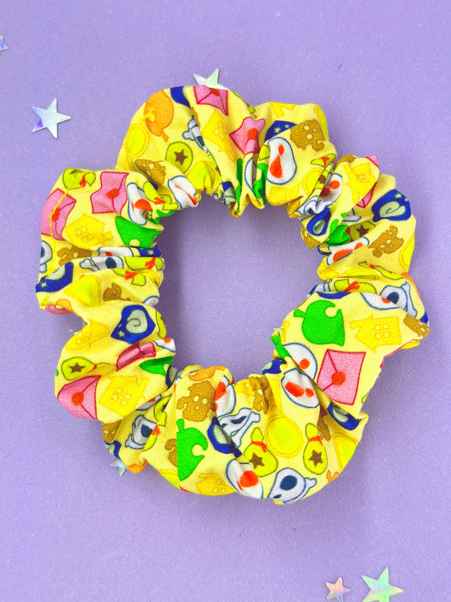 AC Yellow Icons Scrunchie