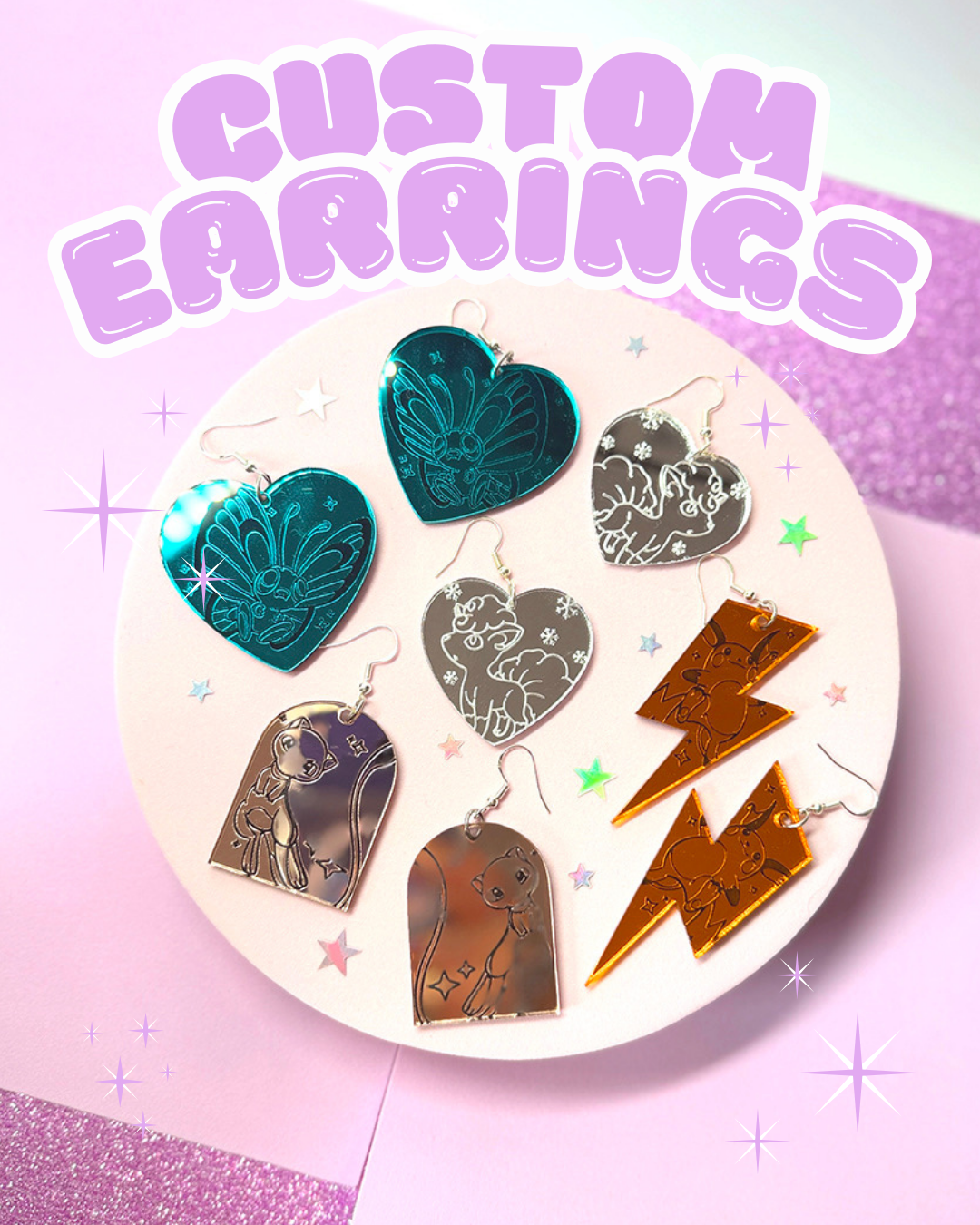 Custom Mirror Earrings