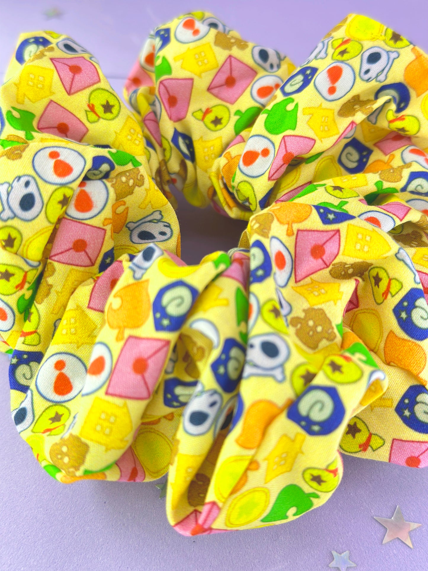 AC Yellow Icons Scrunchie