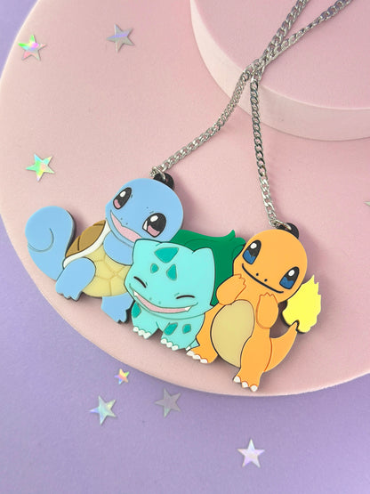 Kanto Starter Acrylic Necklace