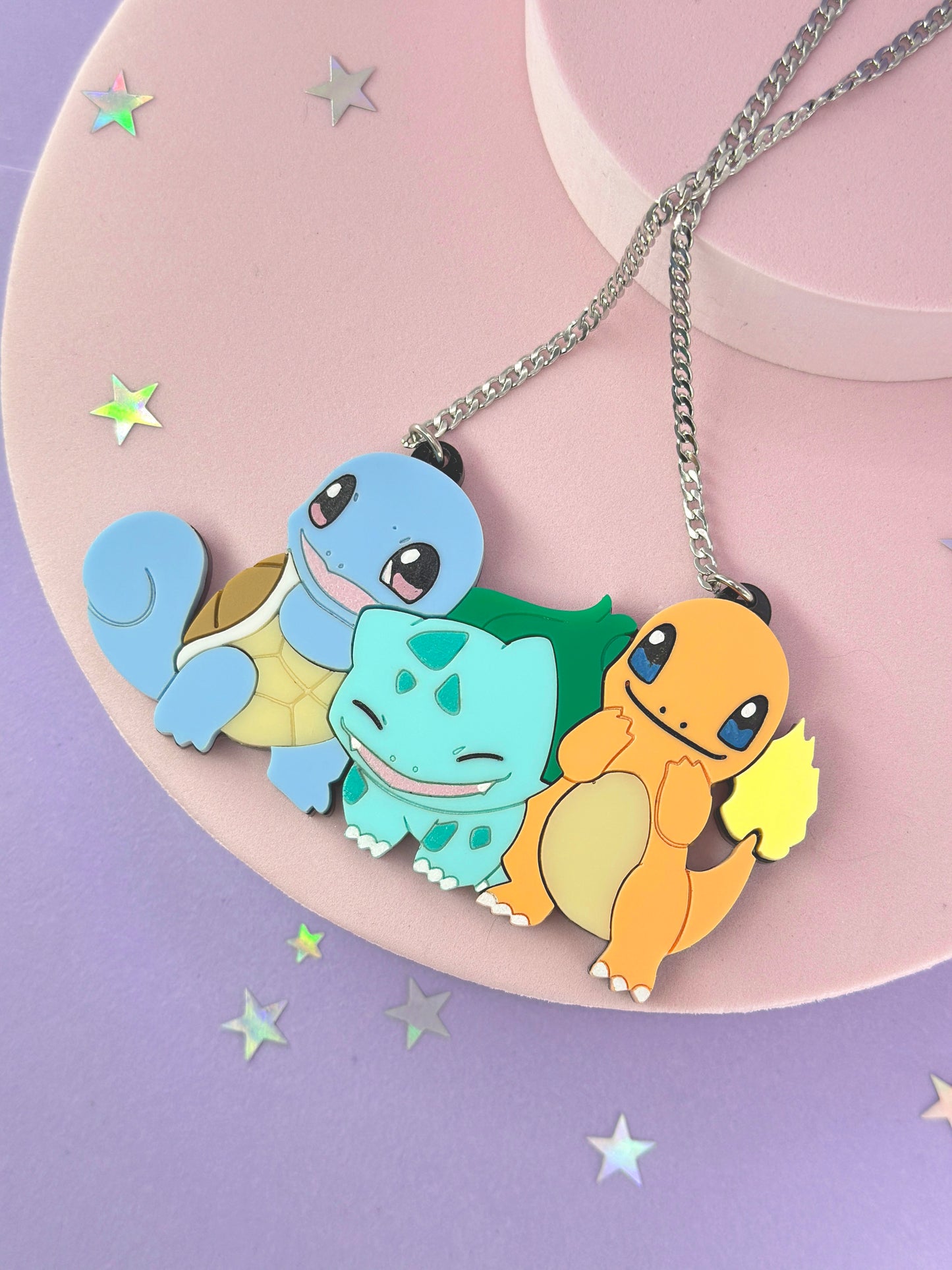 Kanto Starter Acrylic Necklace