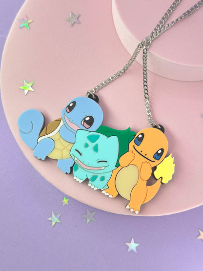 Kanto Starter Acrylic Necklace