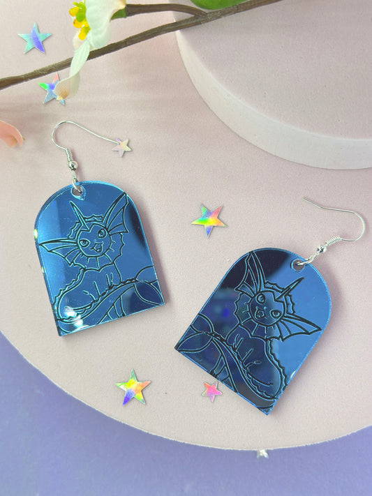 Water Evolution Mirrored Acrylic Earrings