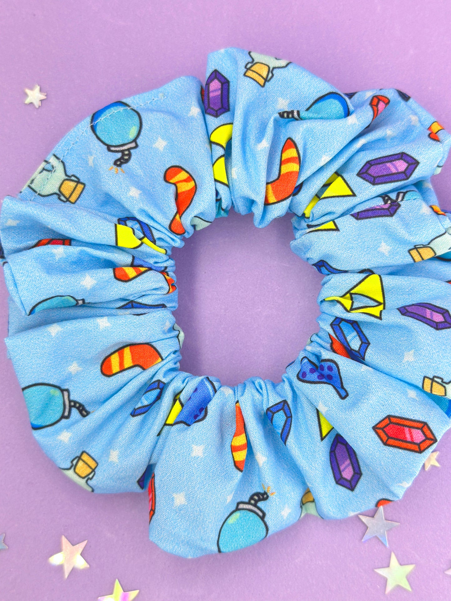 Hero of Time Premium Cotton Print Scrunchie