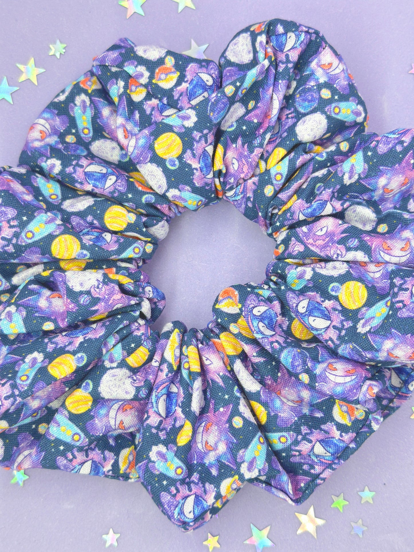 Ghost Evolution Space Premium Cotton Print Scrunchie