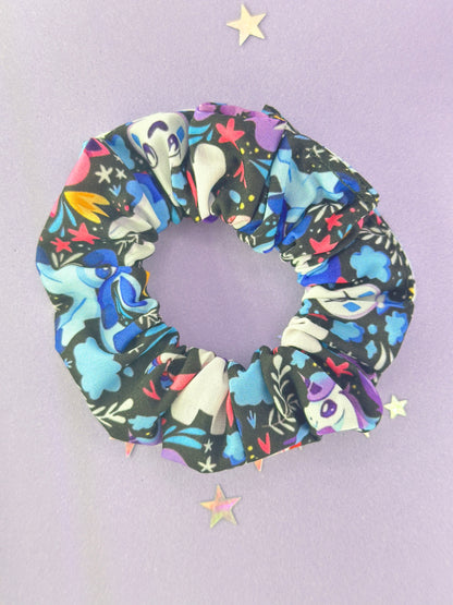 Ice Blue & Pink Scrunchie