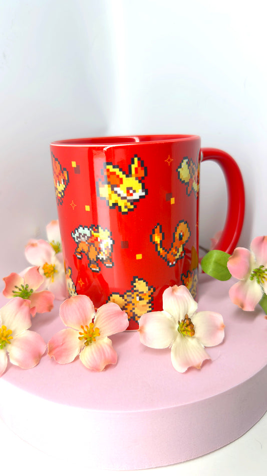Fire Type Pixel Mug