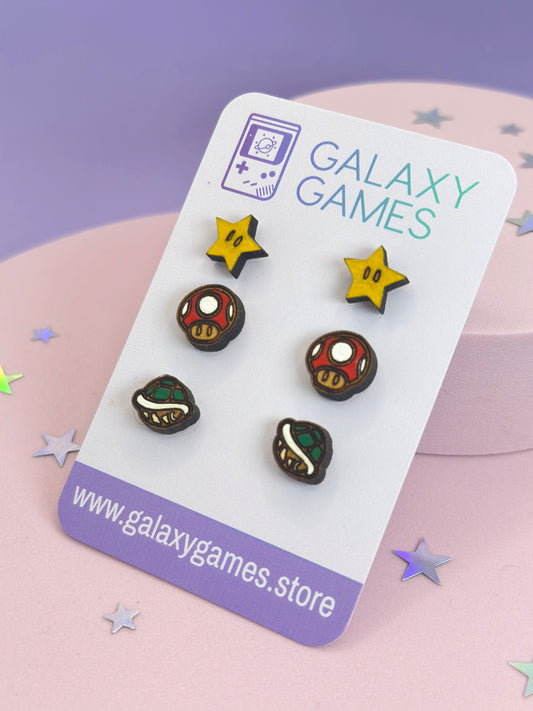 Jump Man Icons Earring Set