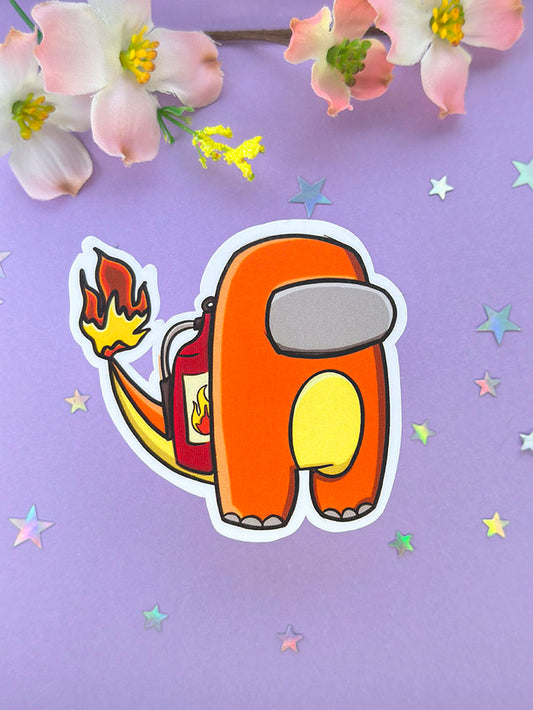 Fire Dragon Crewmate Sticker