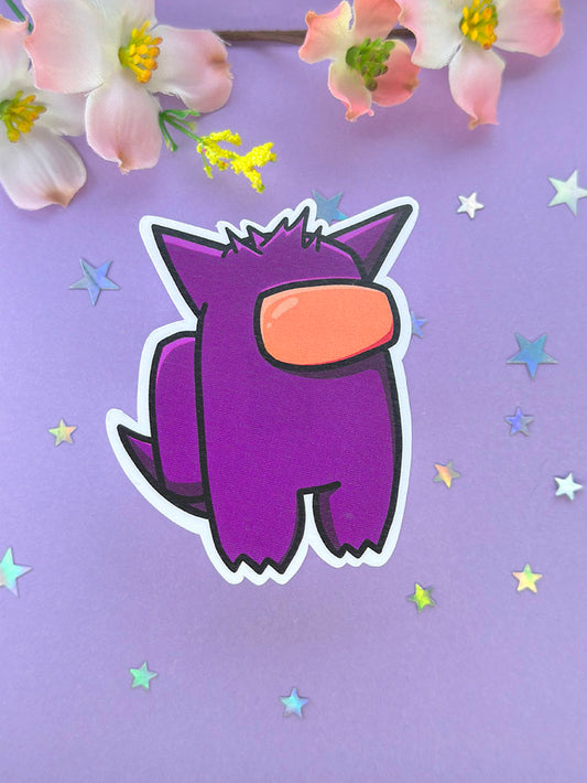 Purple Ghost Crewmate Sticker