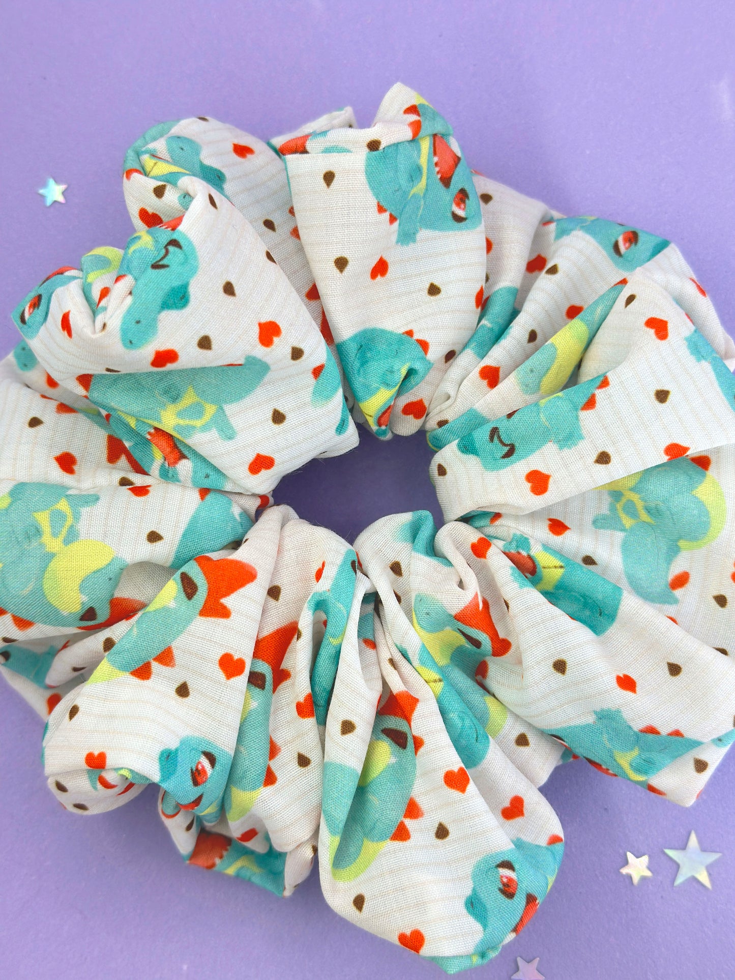 Water Croc Hearts Scrunchie