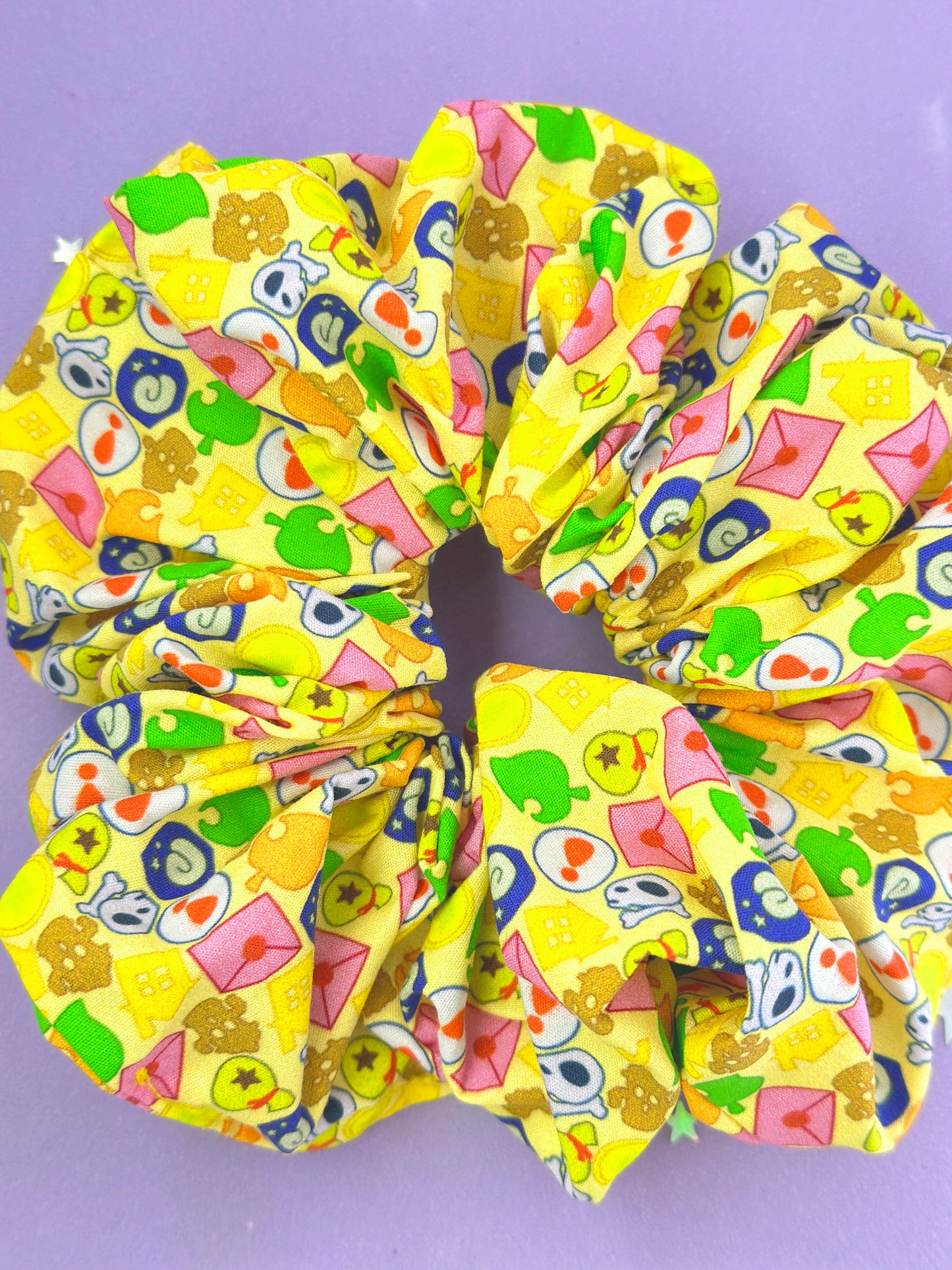 AC Yellow Icons Scrunchie