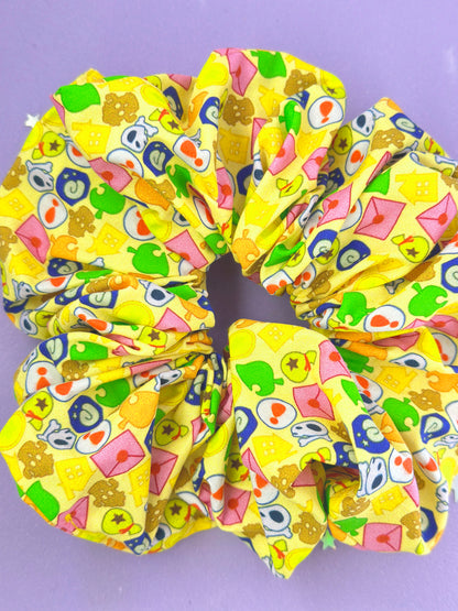 AC Yellow Icons Scrunchie