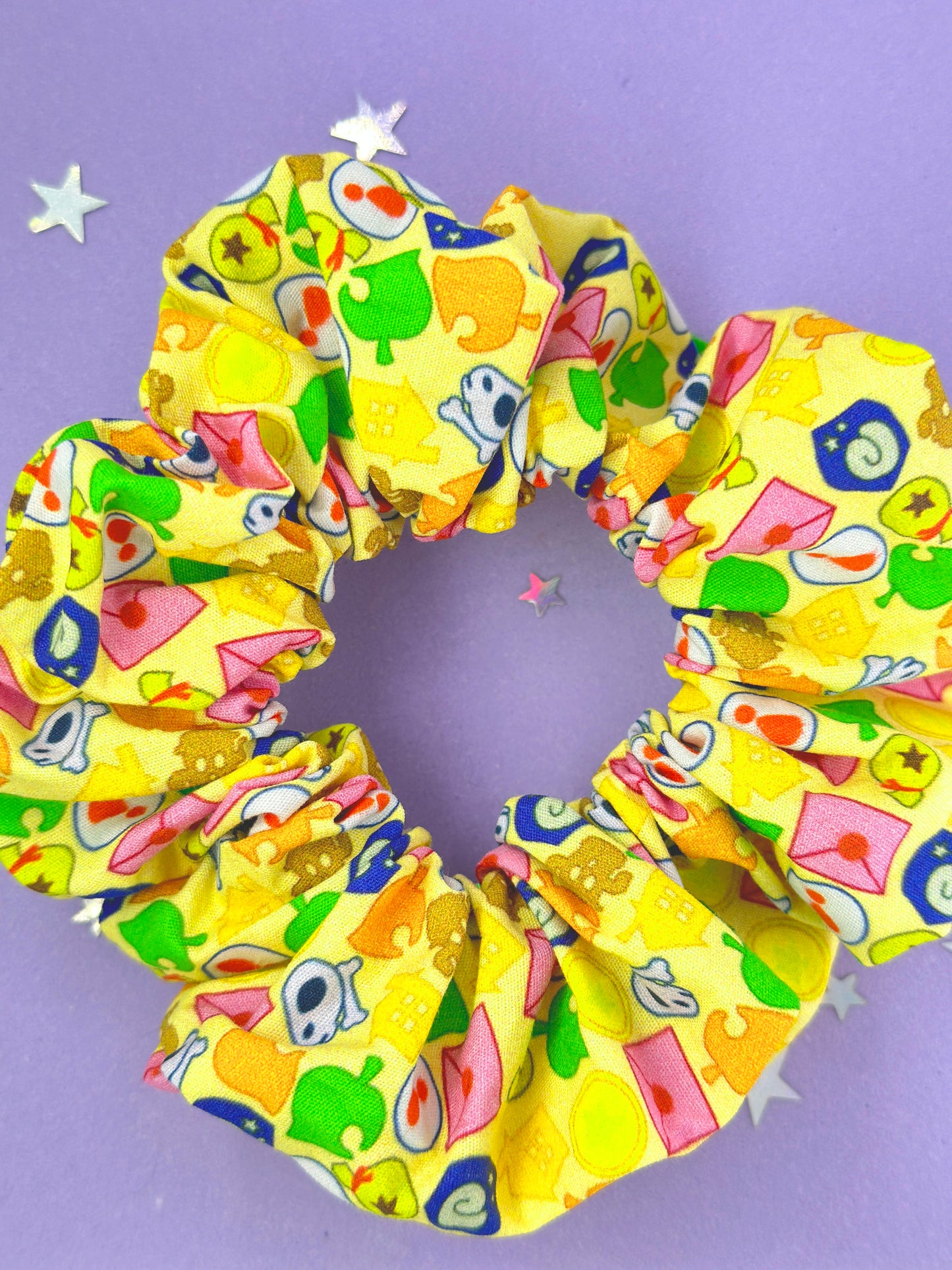 AC Yellow Icons Scrunchie